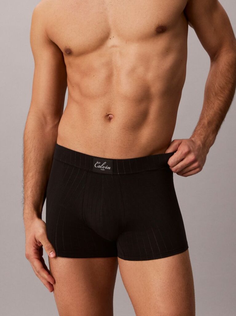 Black Trunks - Heritage Cotton Script  Men
