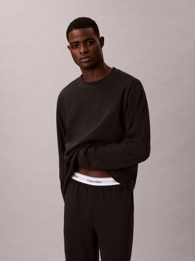 Black Pants Pyjama Set  Men