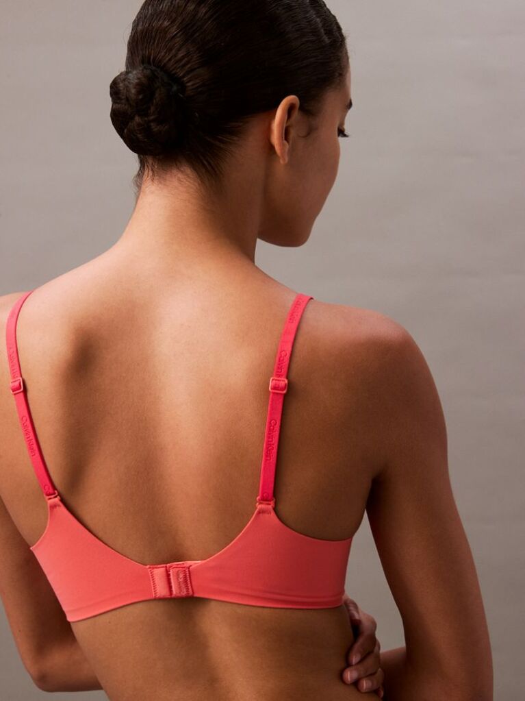 Pink Push Up Plunge Bra - Perfectly Fit  Women