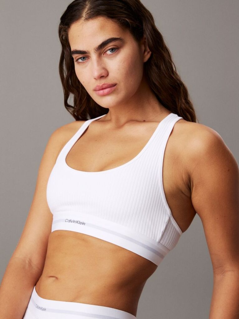 Λευκό Σουτιέν Bralette - Cotton Modal Rib  Γυναίκα
