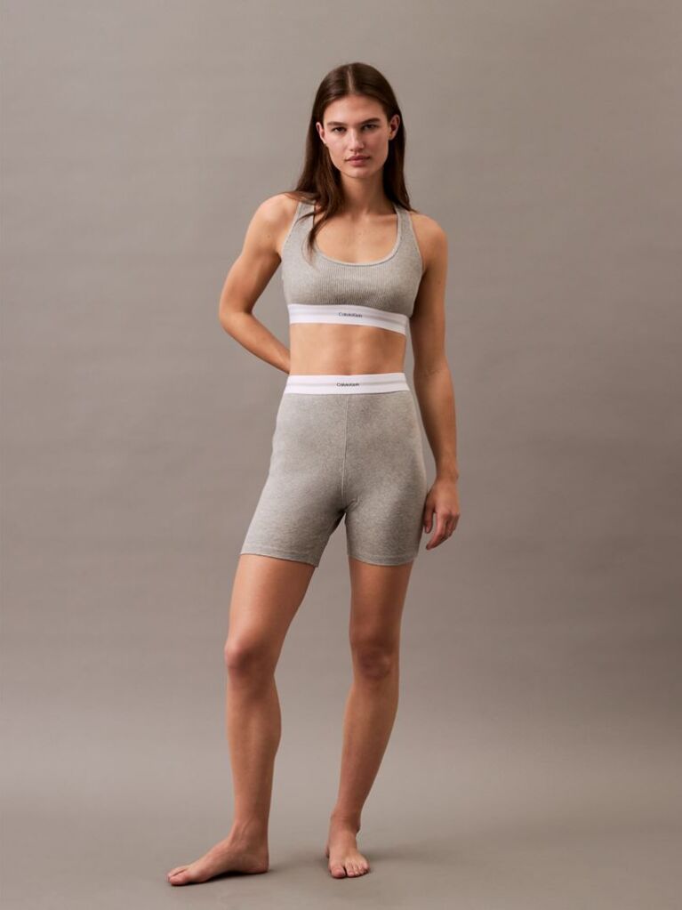 Grey Bralette - Cotton Modal Rib  Women