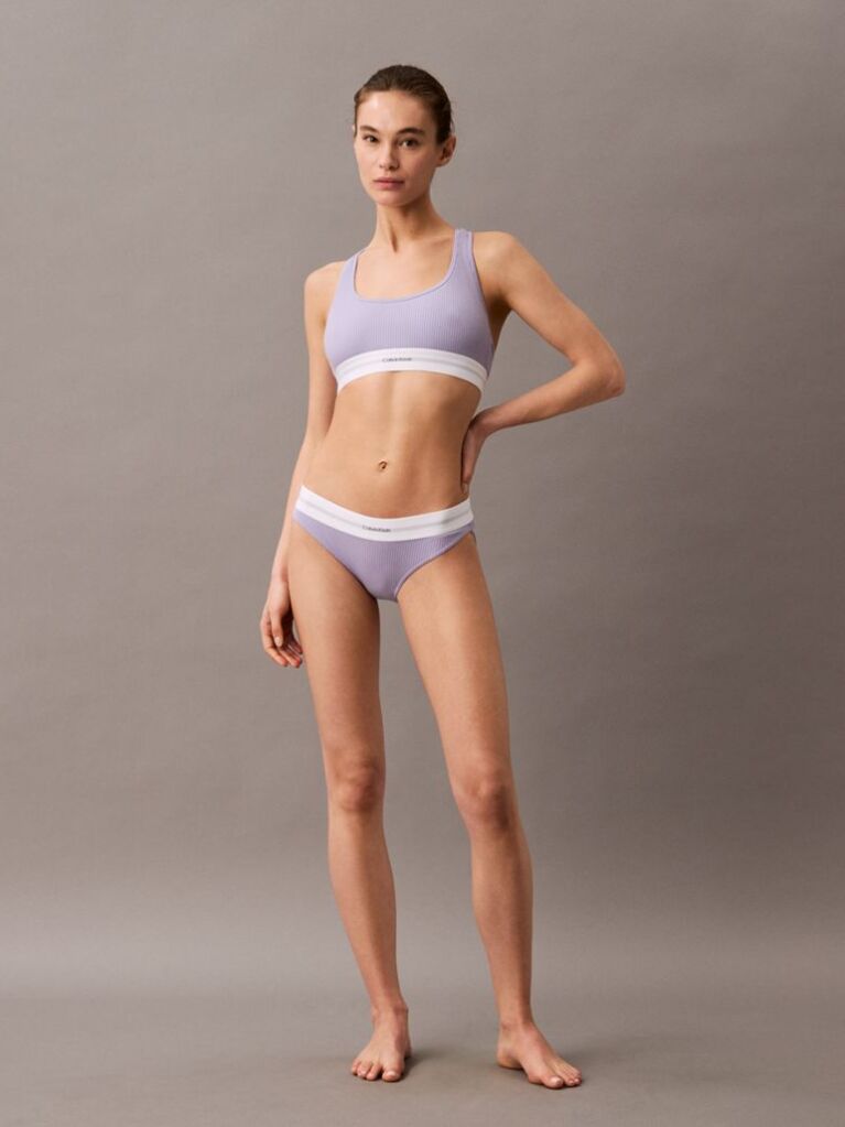 Μοβ Σλιπ  - Cotton Modal Rib  Γυναίκα