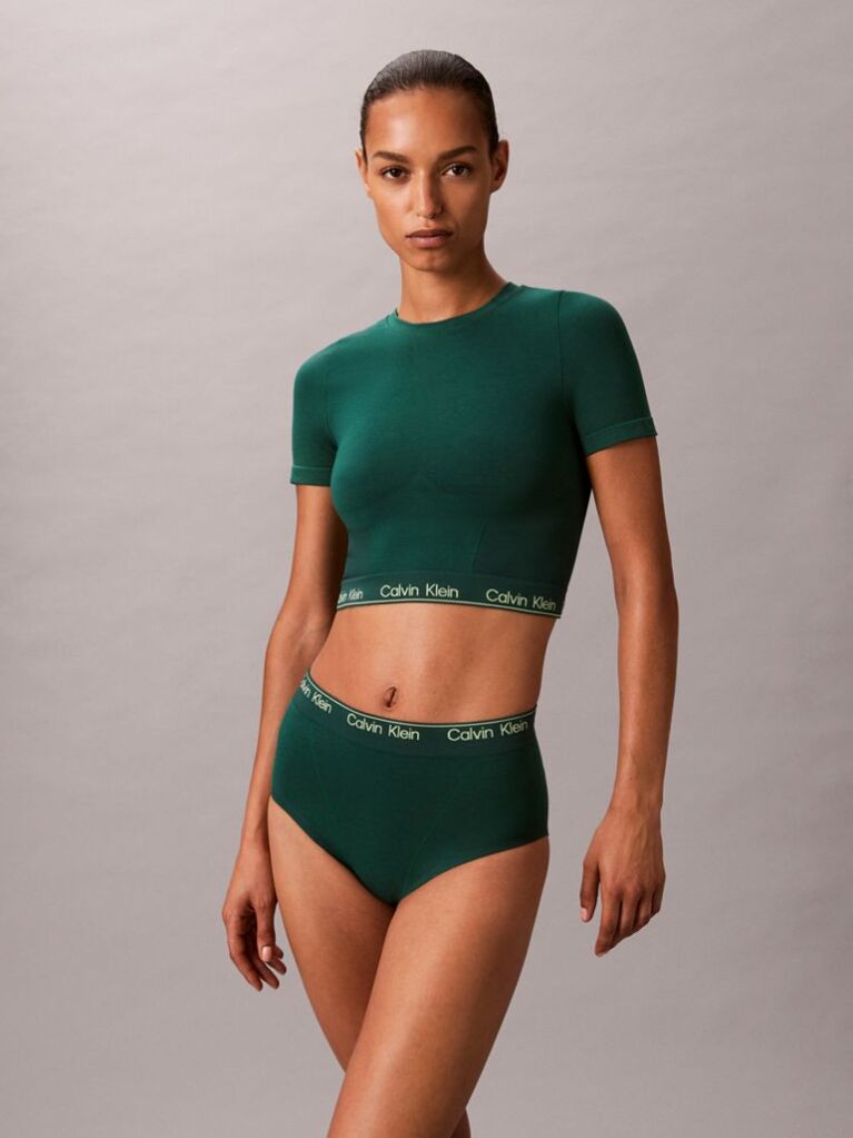 Πράσινο Κοντομάνικο Τοπ Shapewear- Icon  Γυναίκα
