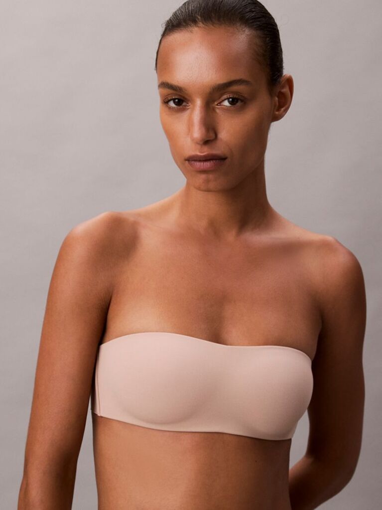 Beige Strapless Bandeau Bra - Perfectly Fit  Women