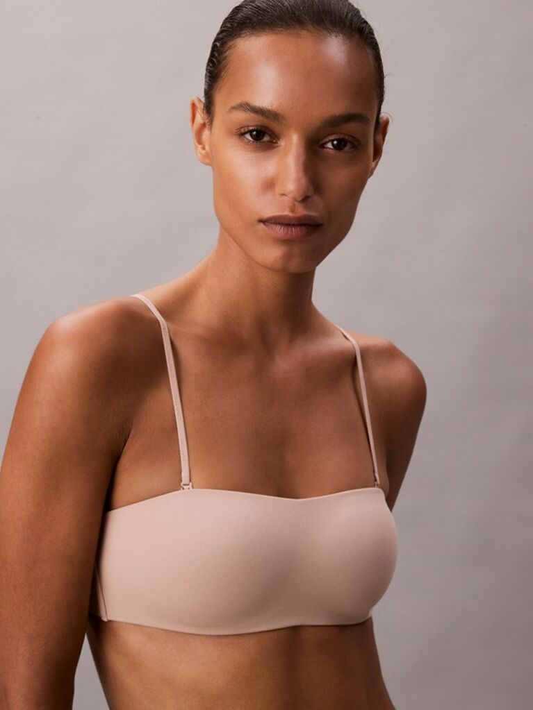 Beige Strapless Bandeau Bra - Perfectly Fit  Women