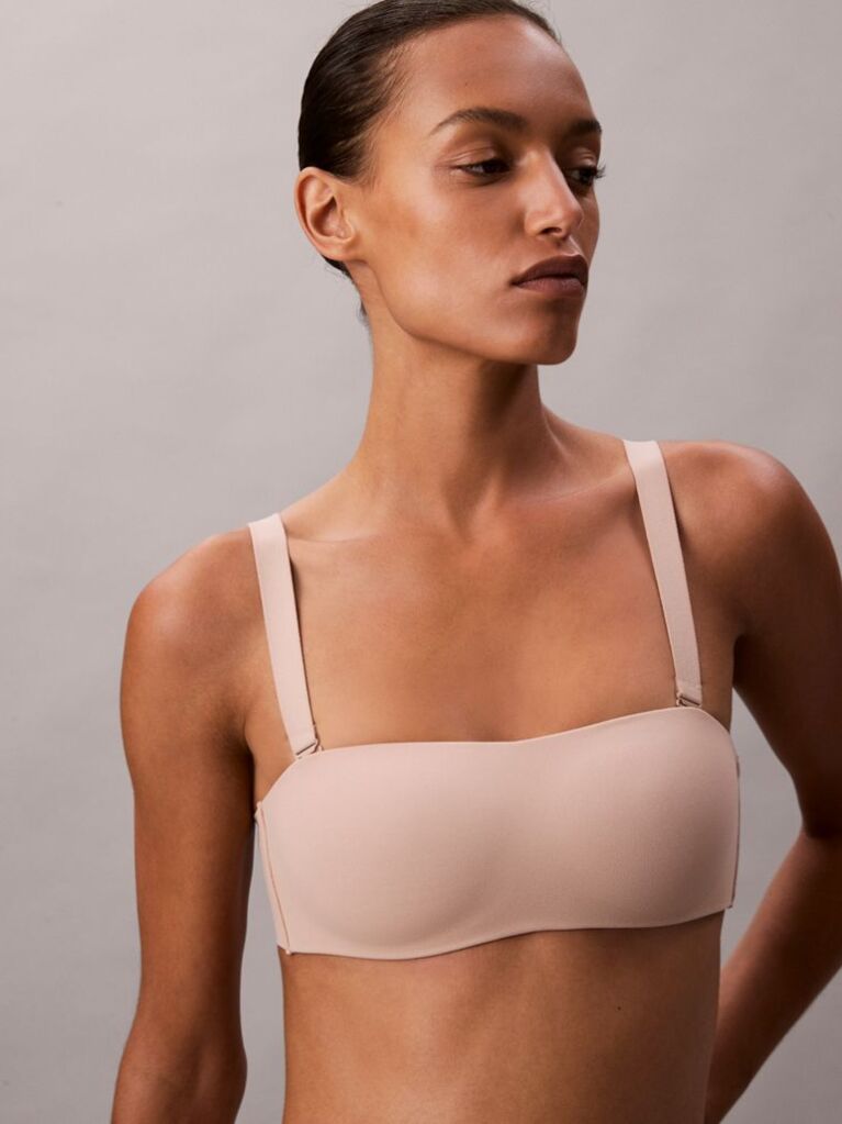 Beige Strapless Bandeau Bra - Perfectly Fit  Women