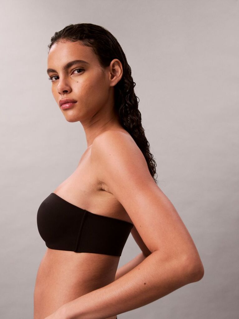 Black Strapless Bandeau Bra - Perfectly Fit  Women