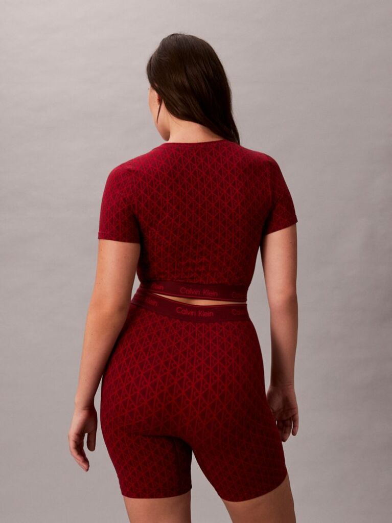Κόκκινο Κοντομάνικο Τοπ - Icon Shapewear Logo  Γυναίκα