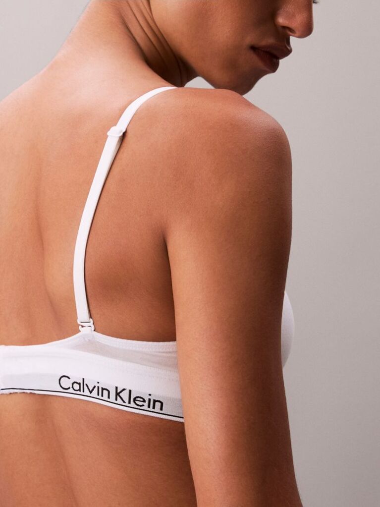 Λευκό Τριγωνικό Bralette Με Ελαφριά Επένδυση - Icon Cotton Modal  Γυναίκα