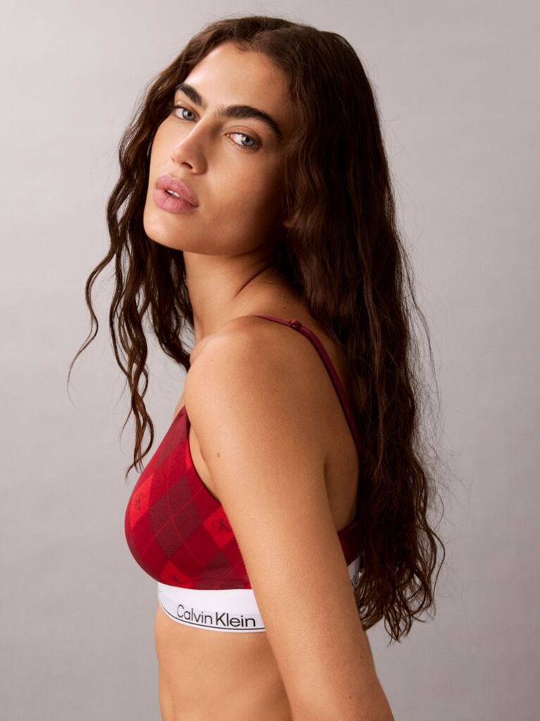Κόκκινο Τριγωνικό Bralette Με Ελαφριά Επένδυση - Icon Cotton Modal  Γυναίκα