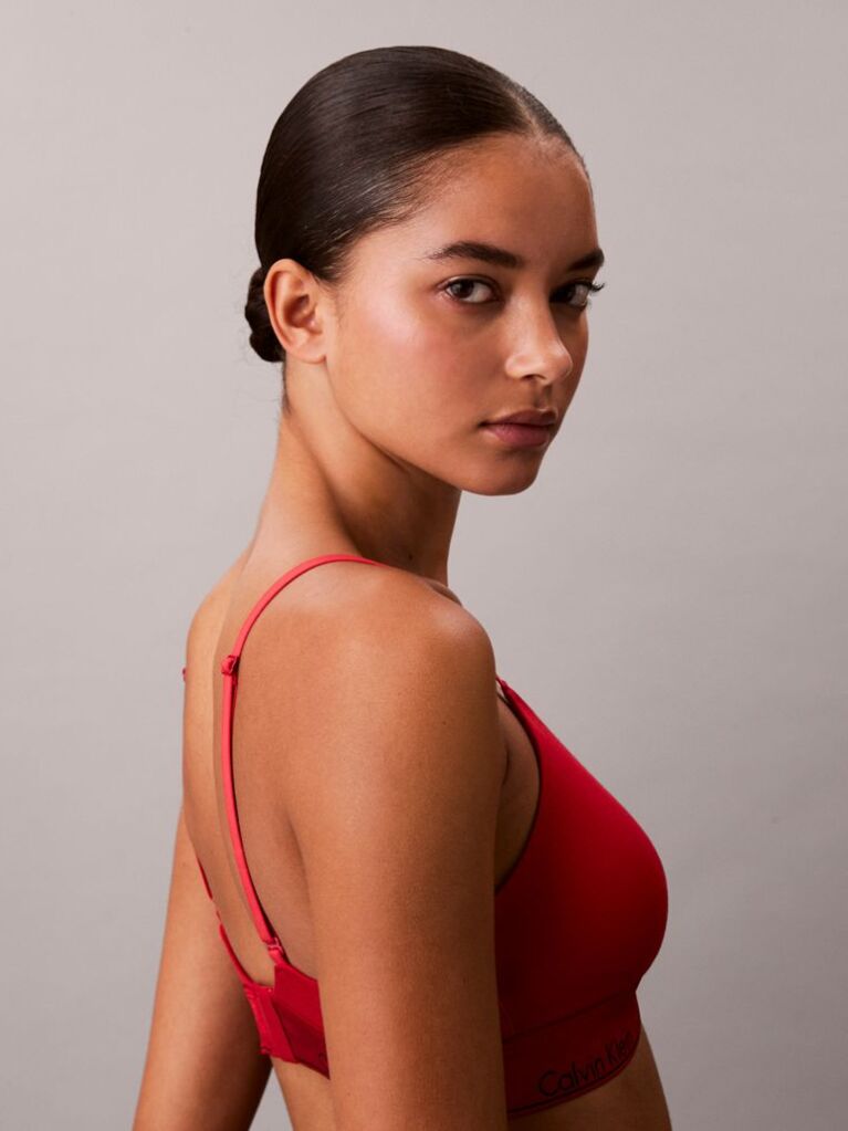 Κόκκινο Τριγωνικό Bralette Με Ελαφριά Επένδυση - Icon Cotton Modal  Γυναίκα