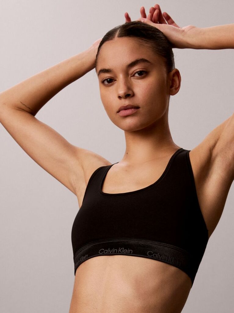 Μαύρο Bralette Χωρίς Ενίσχυση - Icon Cotton Modal  Γυναίκα
