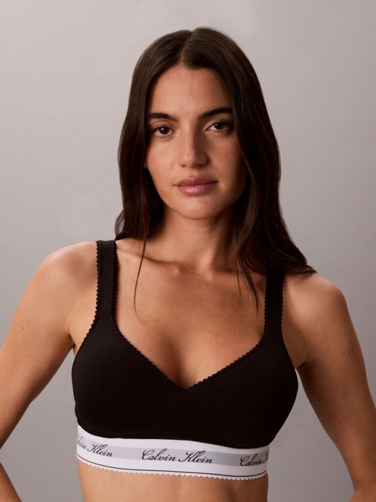 Μαύρο Μπουστάκι Lift Bralette - Icon Cotton Script  Γυναίκα