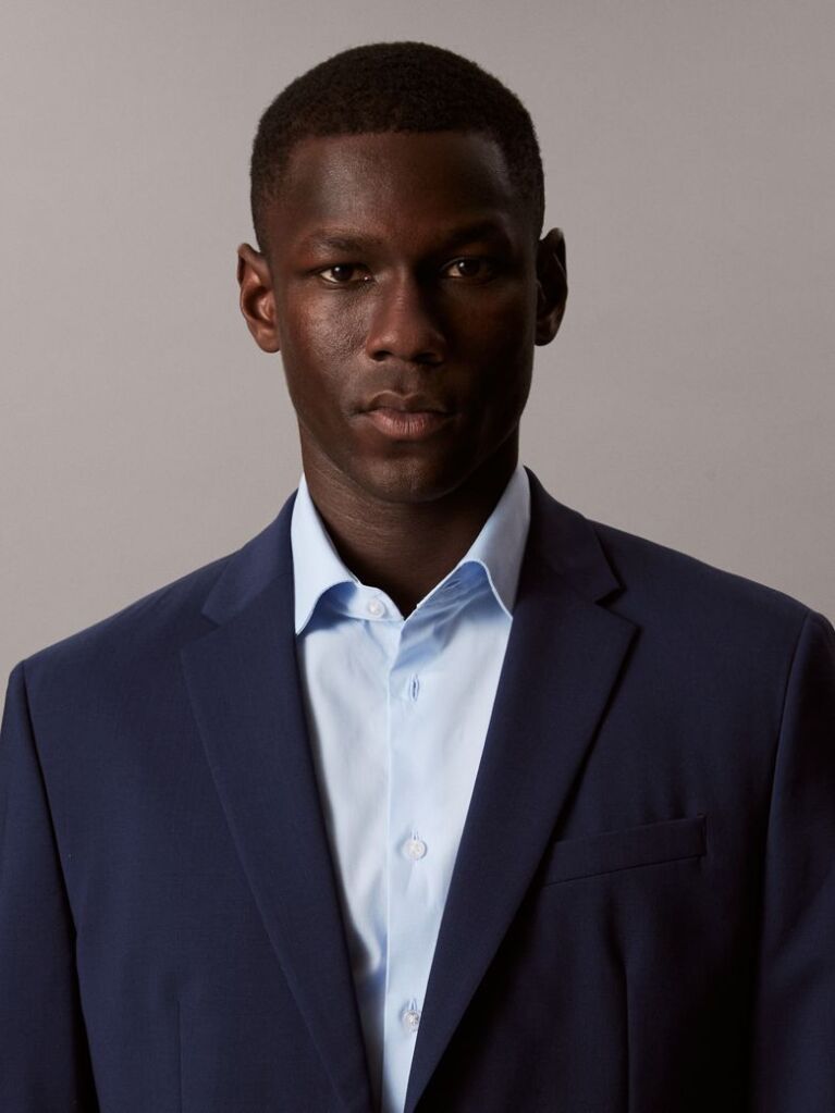 Blue Regular Fit Essential Poplin Shirt  Men