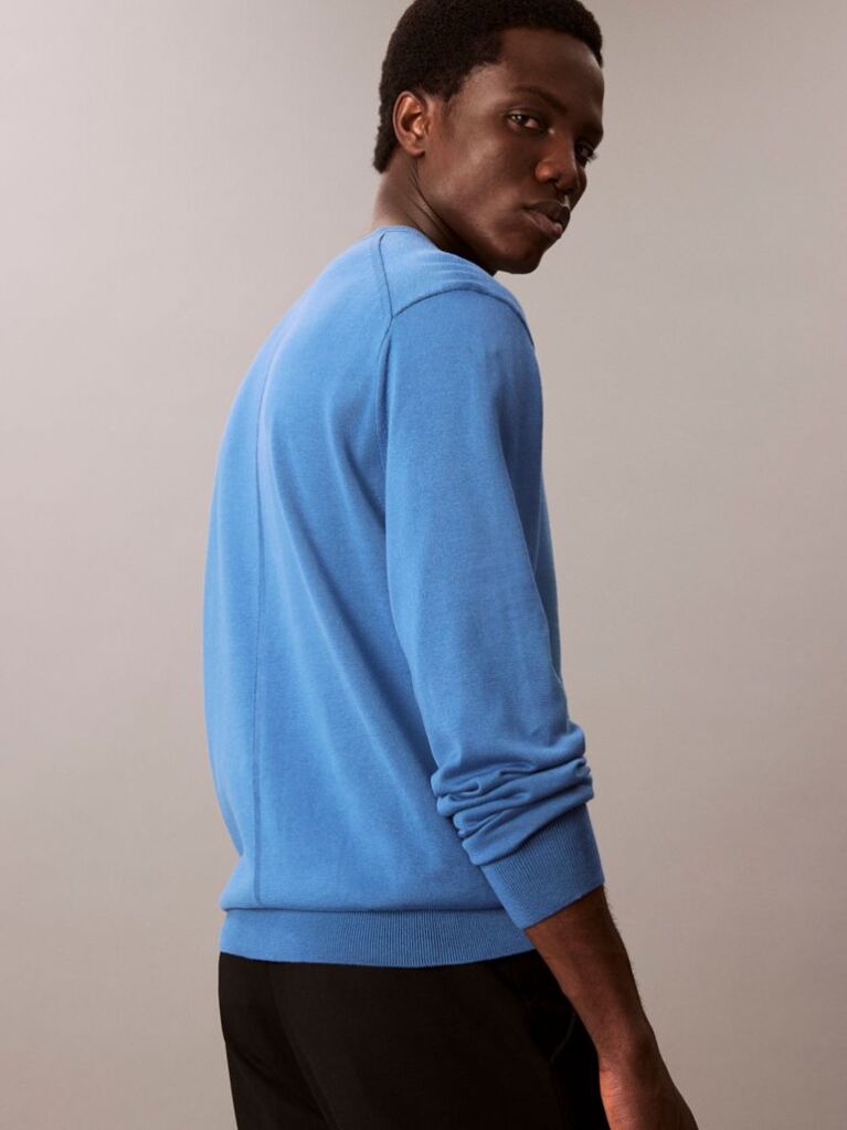 Blue Cotton Jumper  Men