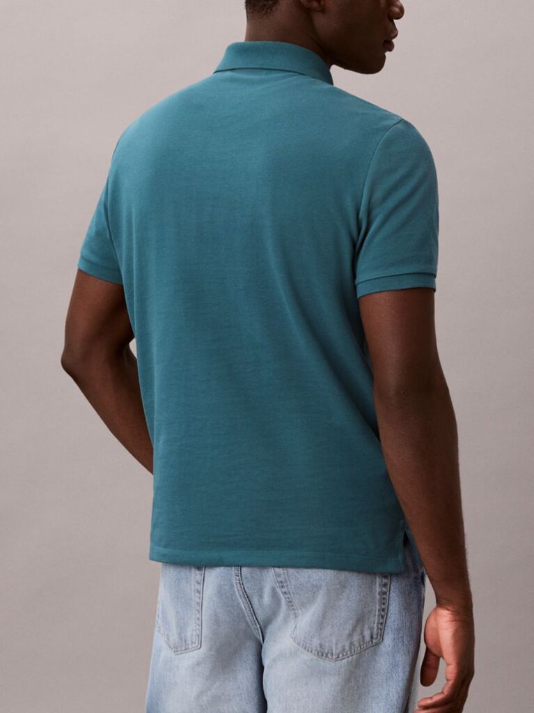 Πράσινο Polo T-Shirt Από Βαμβάκι Πικέ  Άνδρας