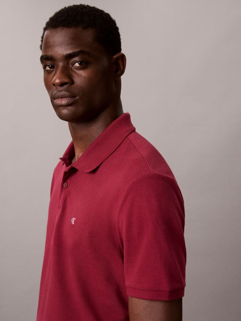 Red Cotton Piqué Polo Shirt  Men