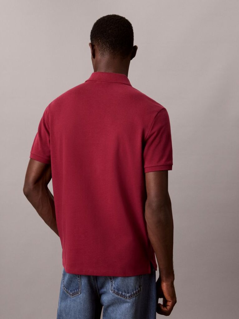 Red Cotton Piqué Polo Shirt  Men
