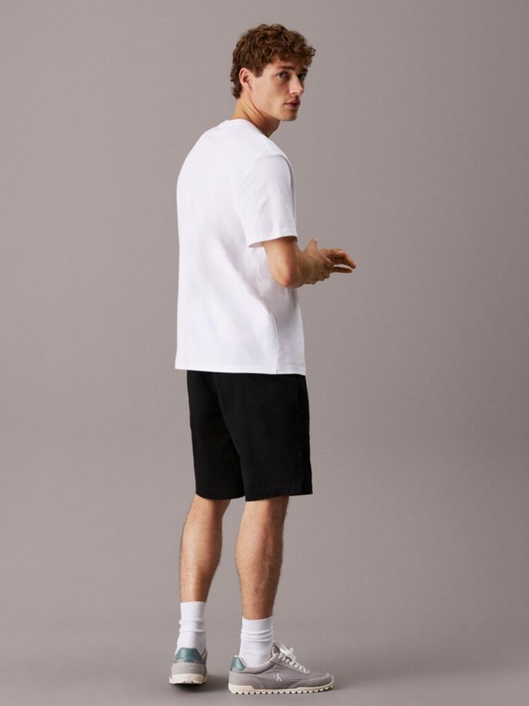 Μαύρο Chino Βερμούδα Από Μαλακό Twill  Άνδρας