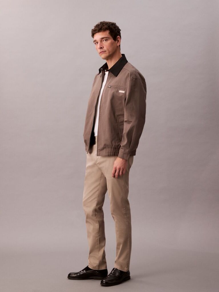 Χακί Chino Παντελόνι Σε Slim Γραμμή  Άνδρας