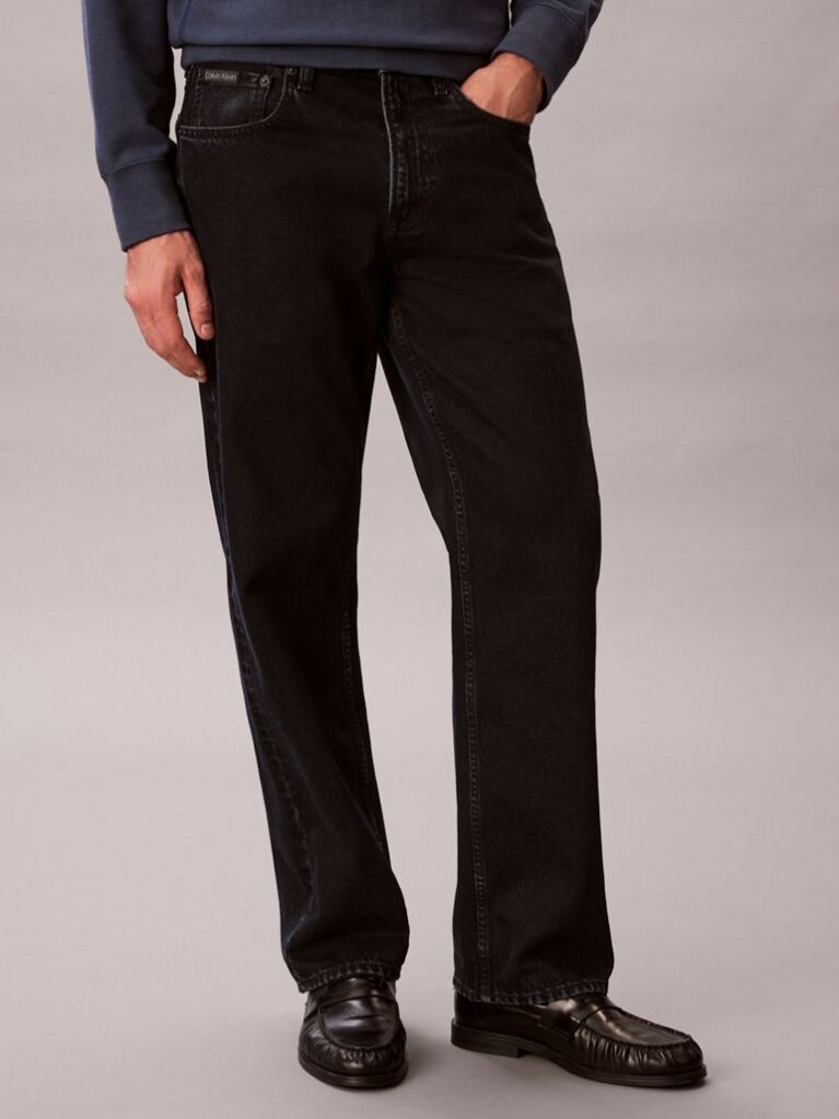 Blue 90s Straight Jeans  Men