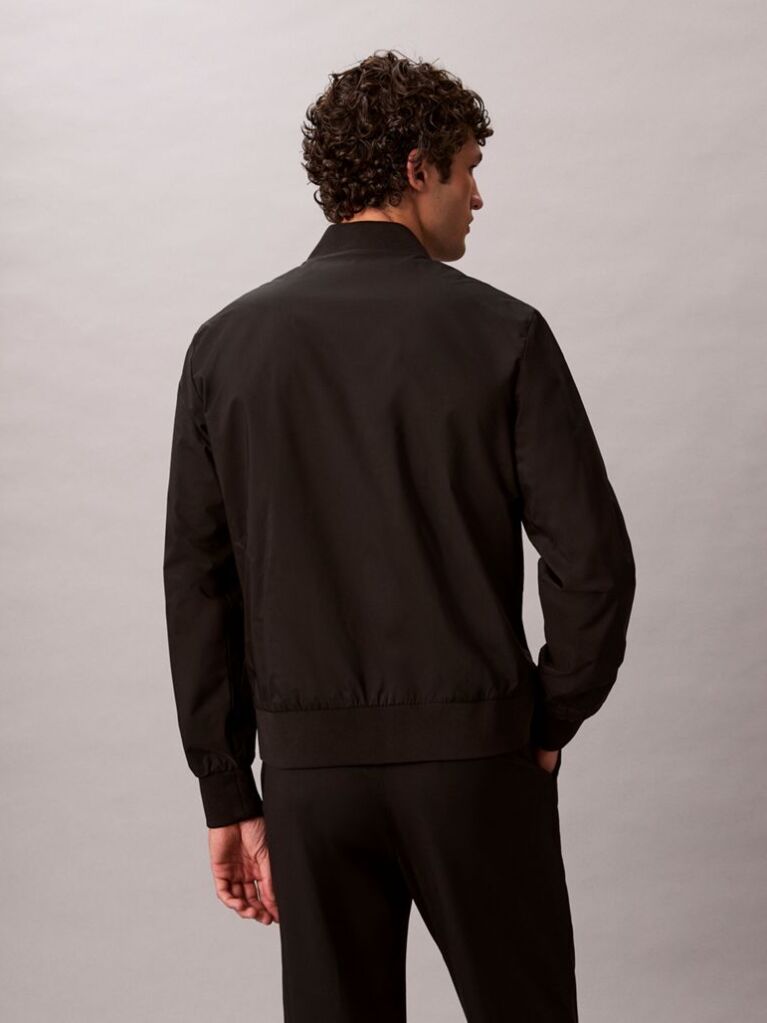 Black Relaxed Bomber Jacket  Men