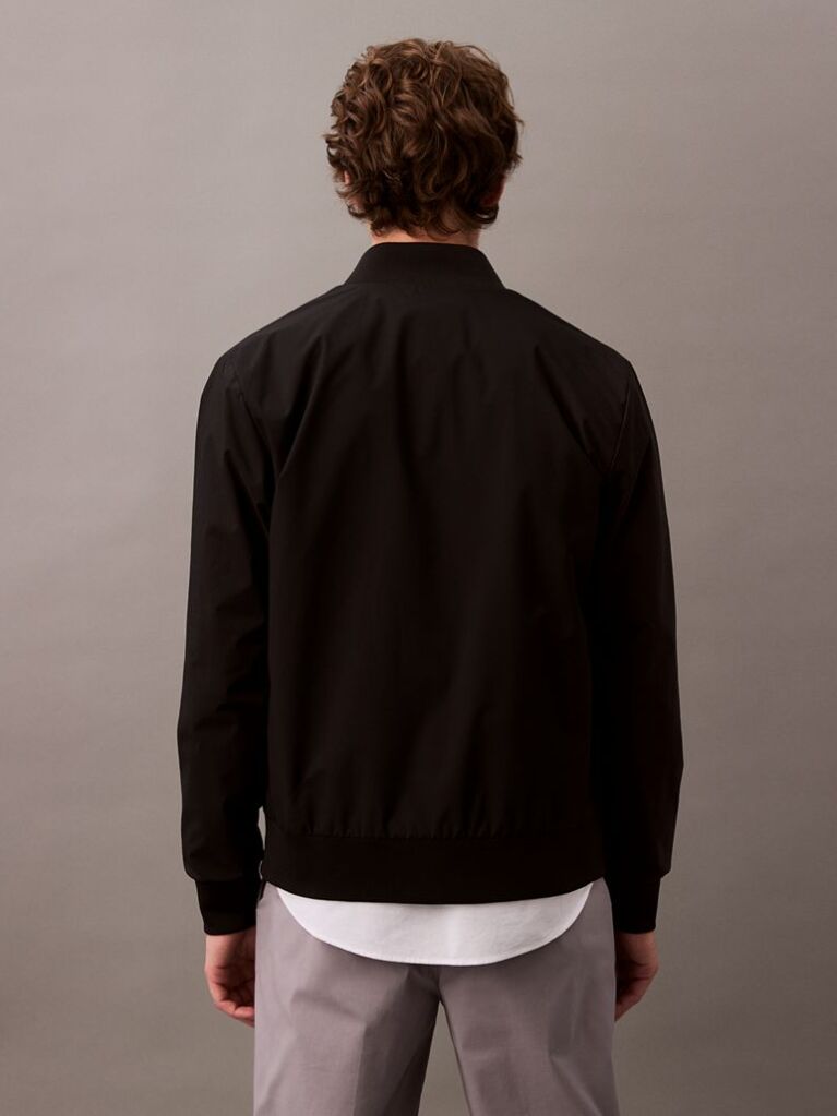 Black Relaxed Bomber Jacket  Men
