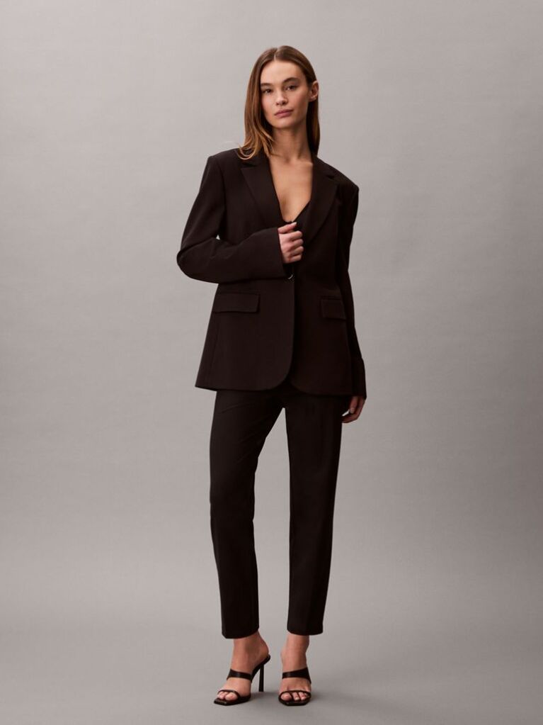 Black Slim Ponte Blazer  Women