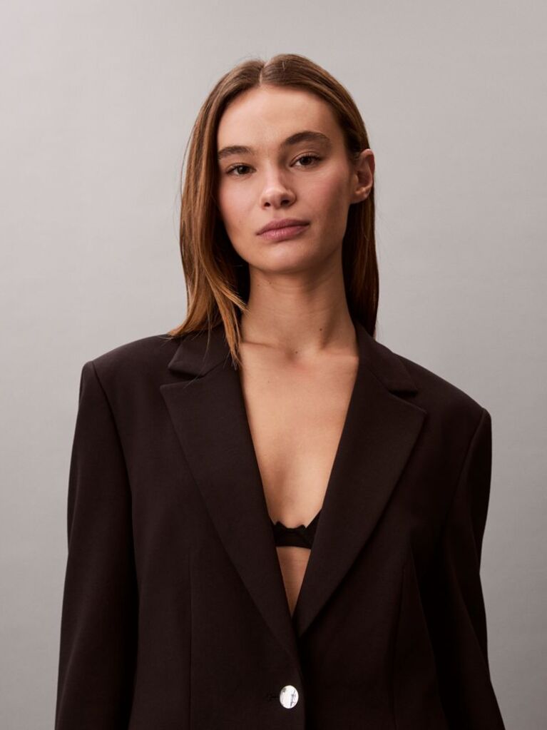 Black Slim Ponte Blazer  Women