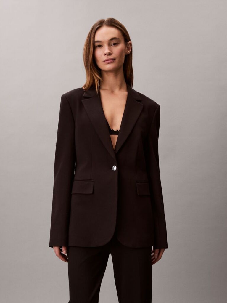 Black Slim Ponte Blazer  Women