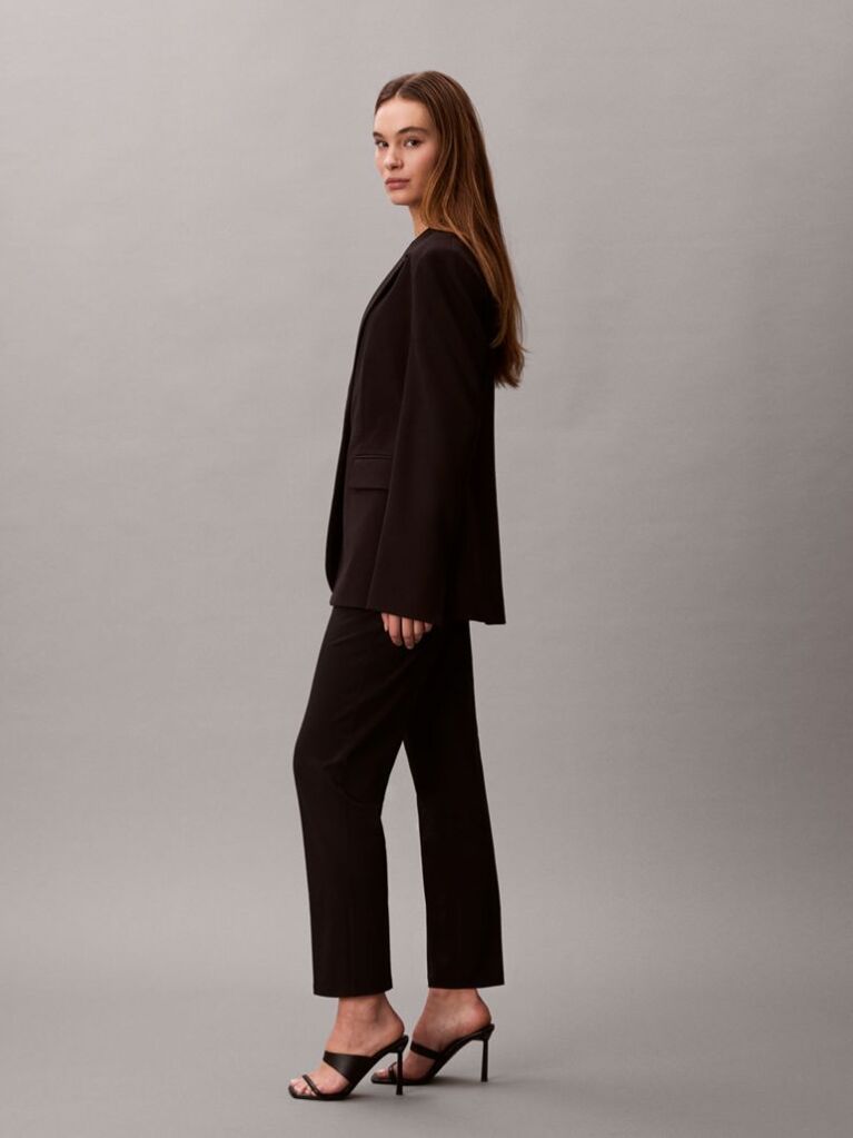 Black Slim Ponte Blazer  Women