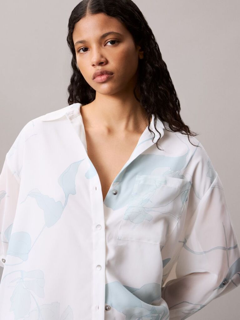 Multi Roll Sleeve Utility Blouse  Women