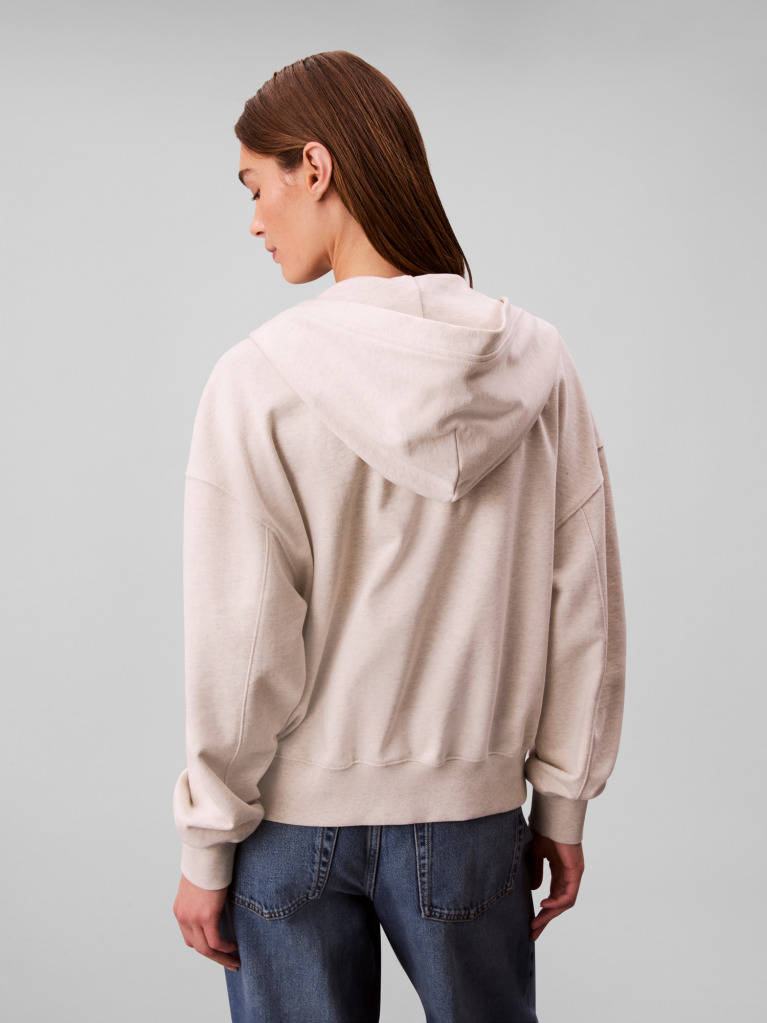 Μπεζ Hoodie Με Φερμουάρ  Γυναίκα