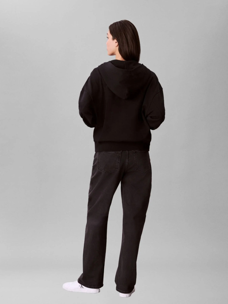 Μαύρο Hoodie Με Φερμουάρ  Γυναίκα