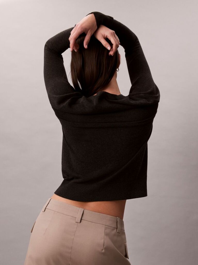 Black Fine Viscose Cardigan  Women