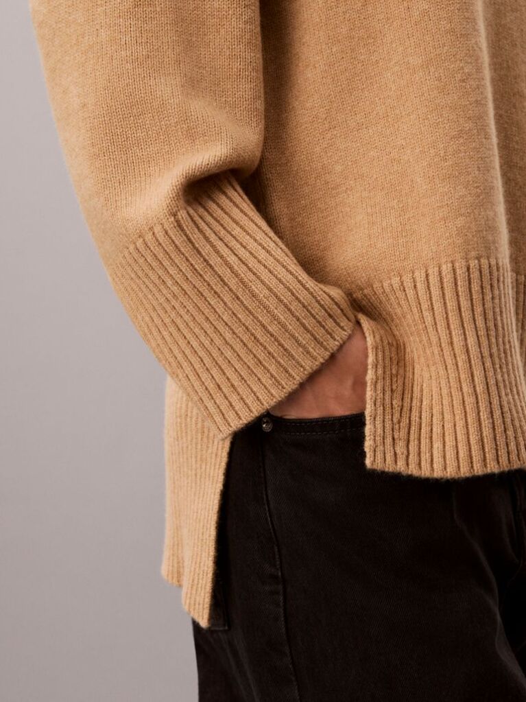 Brown Wool Turtleneck Jumper  Women