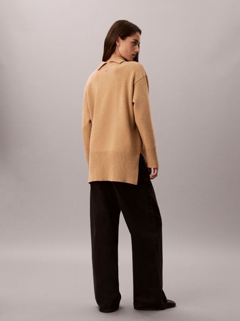 Brown Wool Turtleneck Jumper  Women
