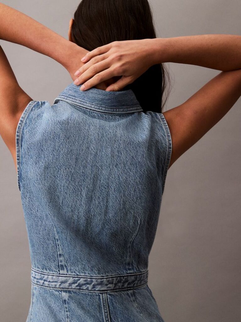 Denim Αμάνικο Denim Μίνι Φόρεμα  Γυναίκα