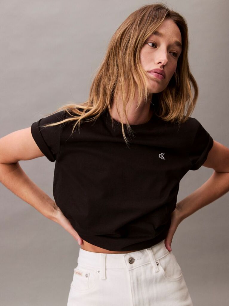 Black Monogram T-shirt  Women