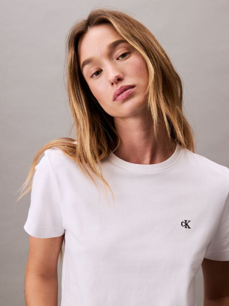Λευκό T-shirt Με Μονόγραμμα  Γυναίκα