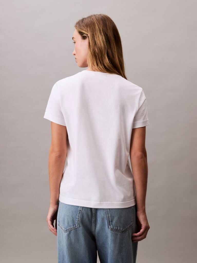 Λευκό T-shirt Με Μονόγραμμα  Γυναίκα