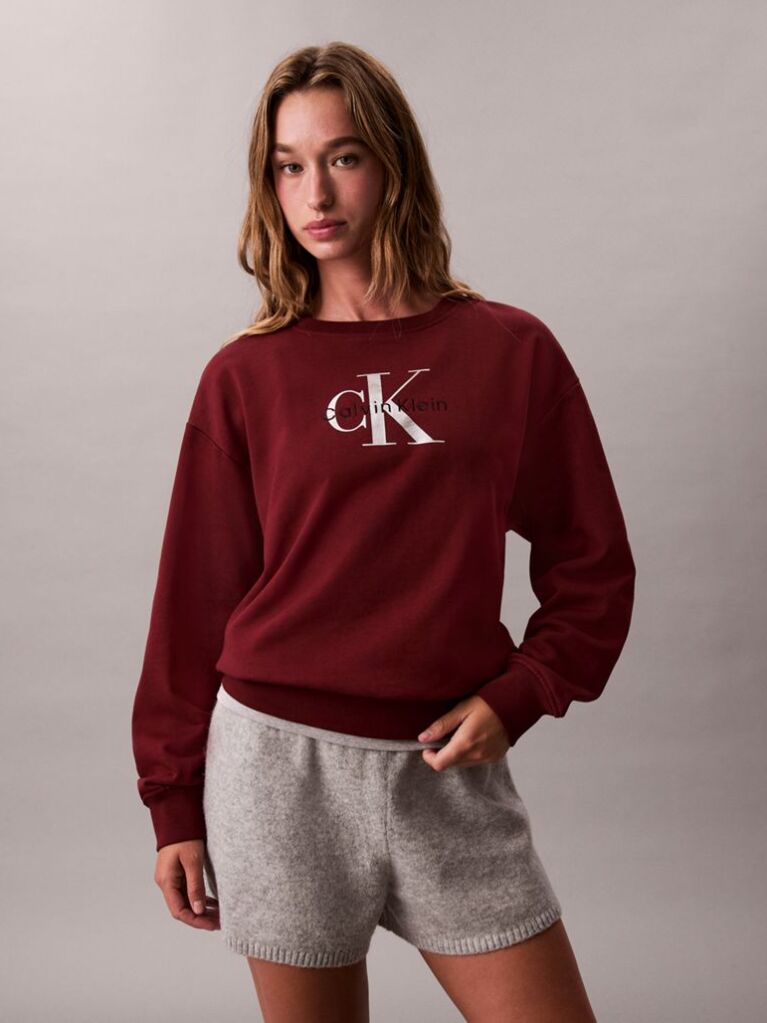 Κόκκινο Cropped Φούτερ Με Μονόγραμμα  Γυναίκα