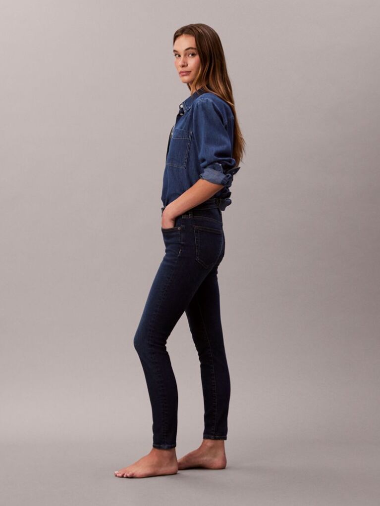 Denim Mid Rise Skinny Jeans  Women