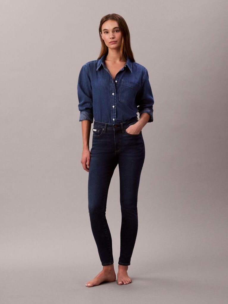 Denim Mid Rise Skinny Jeans  Women