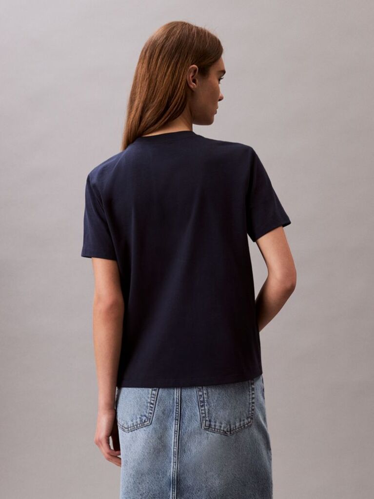 Μπλε T-Shirt Με Λογότυπο  Γυναίκα