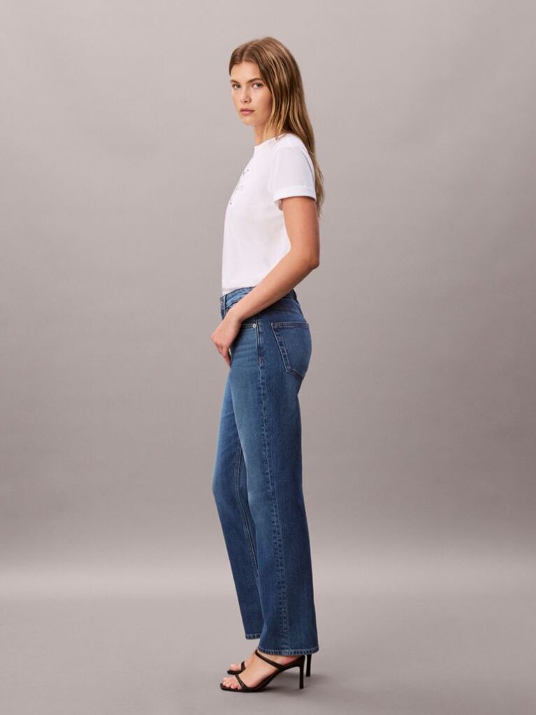 Denim High Rise Straight Jeans  Women