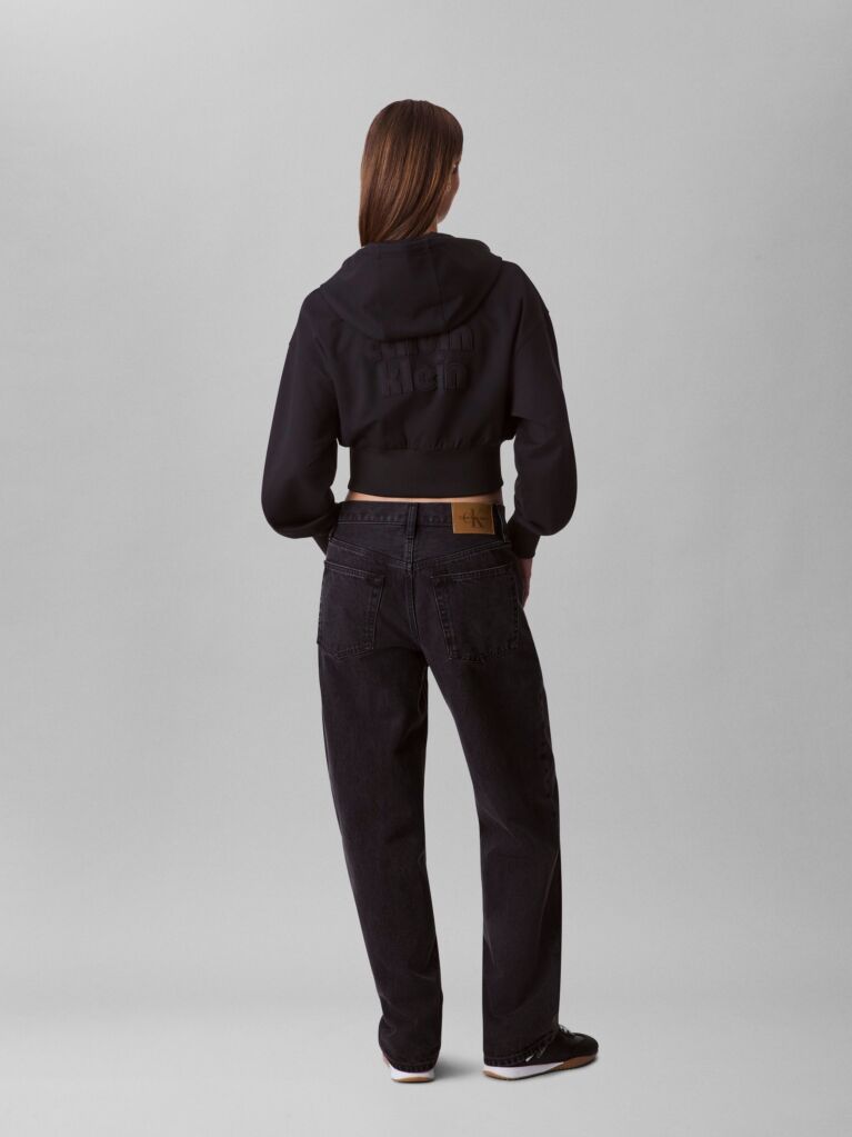 Μαύρο Hoodie Με Φερμουάρ  Γυναίκα