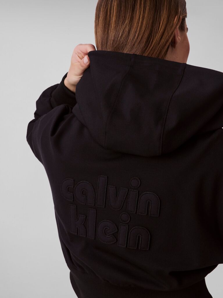 Μαύρο Hoodie Με Φερμουάρ  Γυναίκα