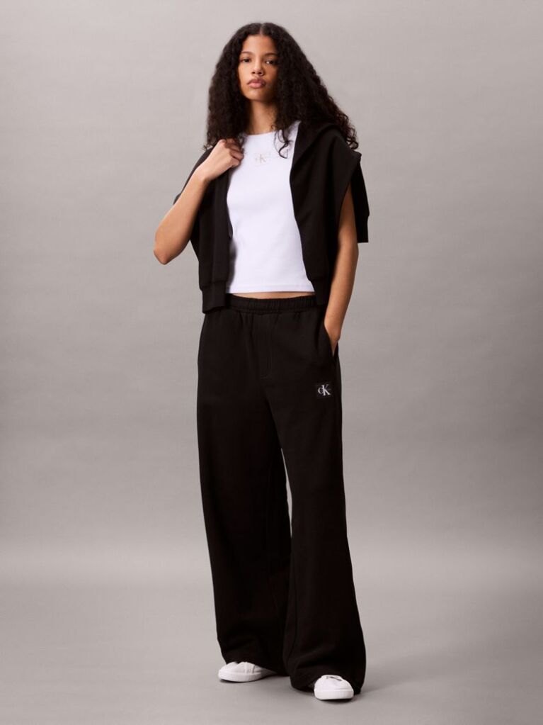 Black Terry Cotton Joggers  Women