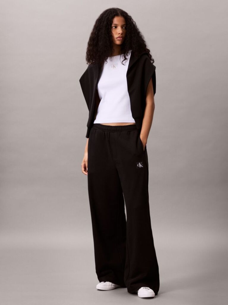 Black Terry Cotton Joggers  Women